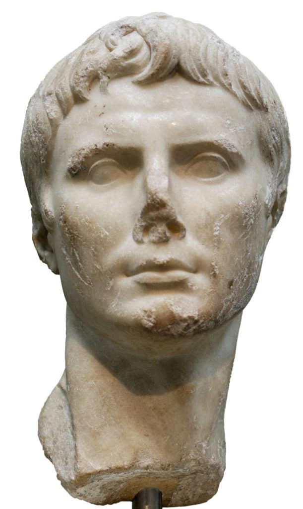 Marble head of an elderly woman, Roman, Late Republic or Early Augustan