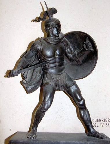 An impression of a Latin warrior of the 4th century BC