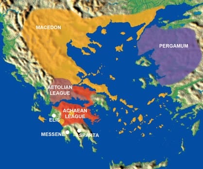 Map: First Macedonian War