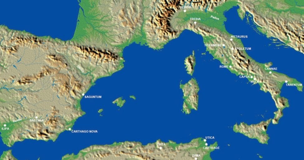 Map: Second Punic War