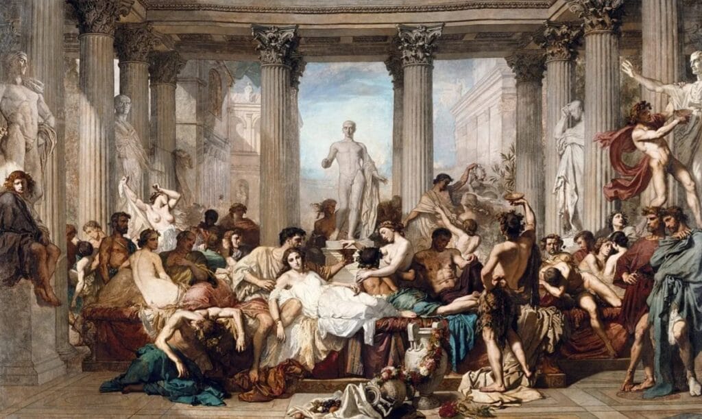 The Romans in their decadence, painting by Thomas Couture (Image: Wikimedia Commons)