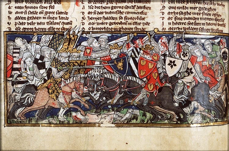 Anachronistic illustration of the Battle of the Catalaunian Plains