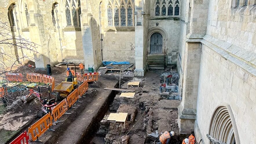 What a find - 1,900-year-old Roman legionary fortress found next to a cathedral in UK